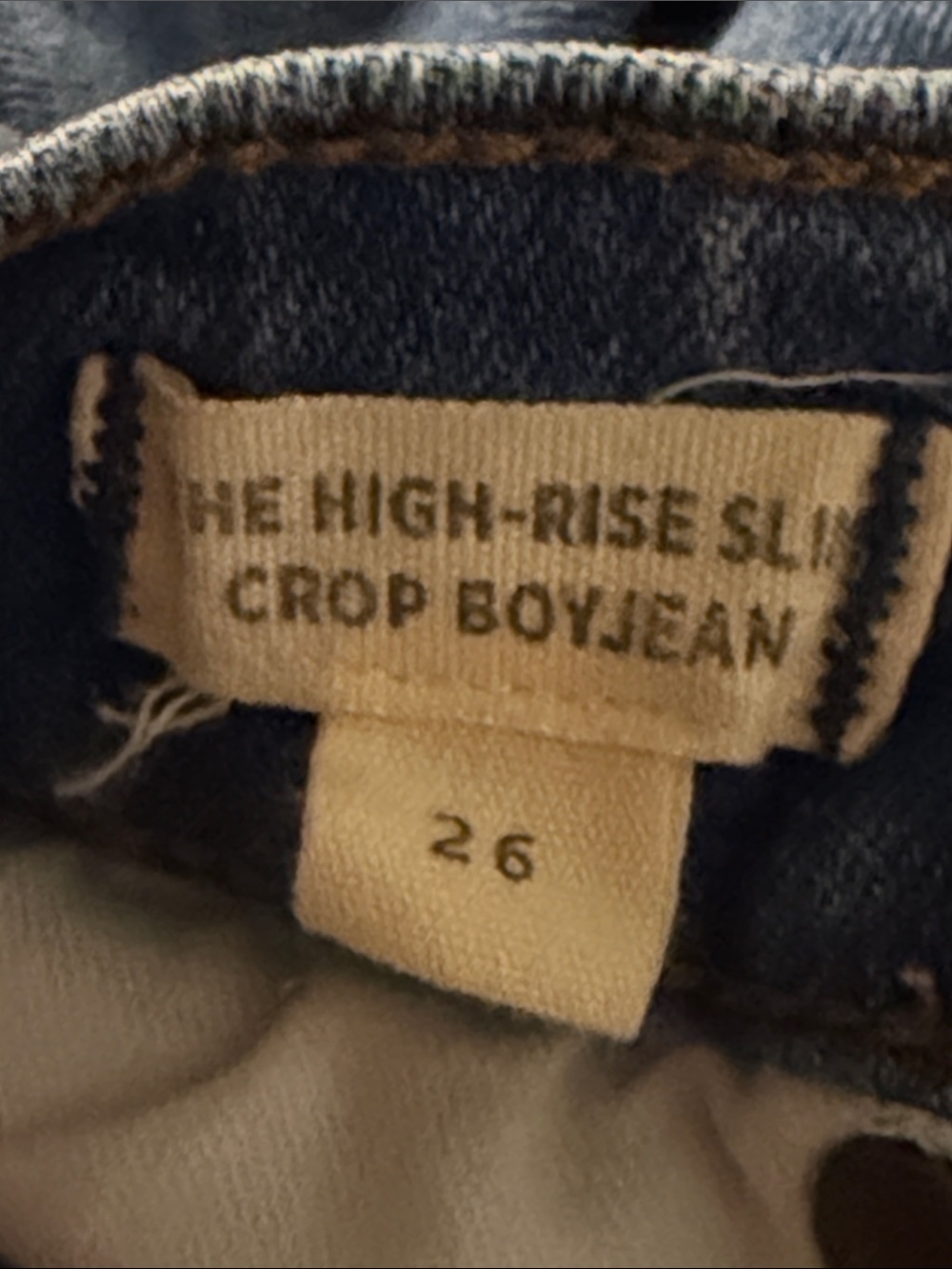 Madewell High Rise Slim Crop Boy Jeans Straight 26x24 Medium Wash Sz 26 frayed - Picture 5 of 8